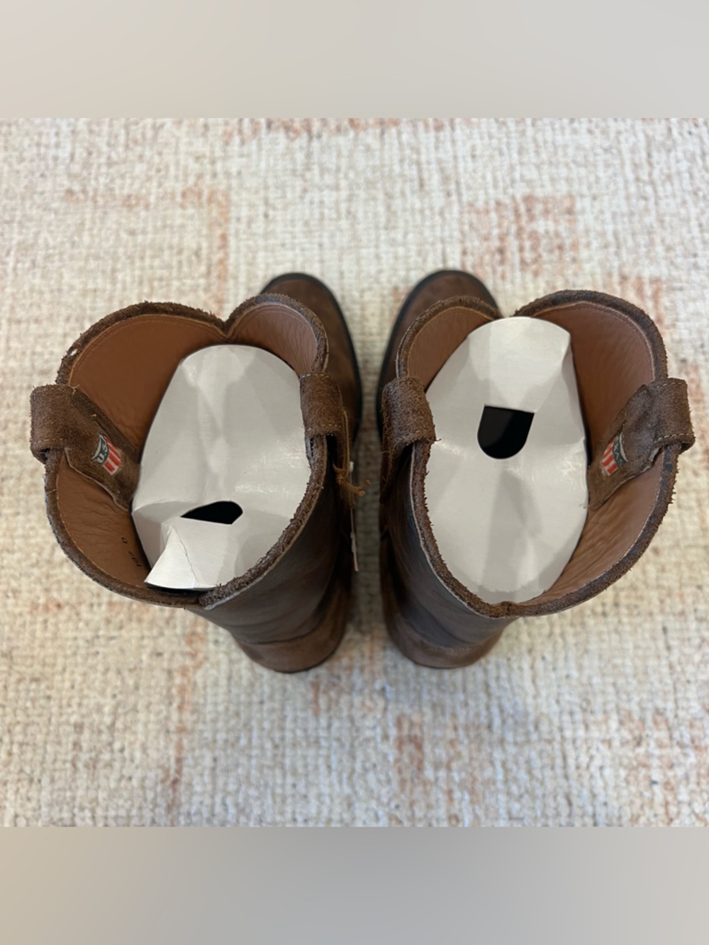 Ralph Lauren Double RL Roughout Brown Suede & Leather Western Boot - Picture 10 of 15